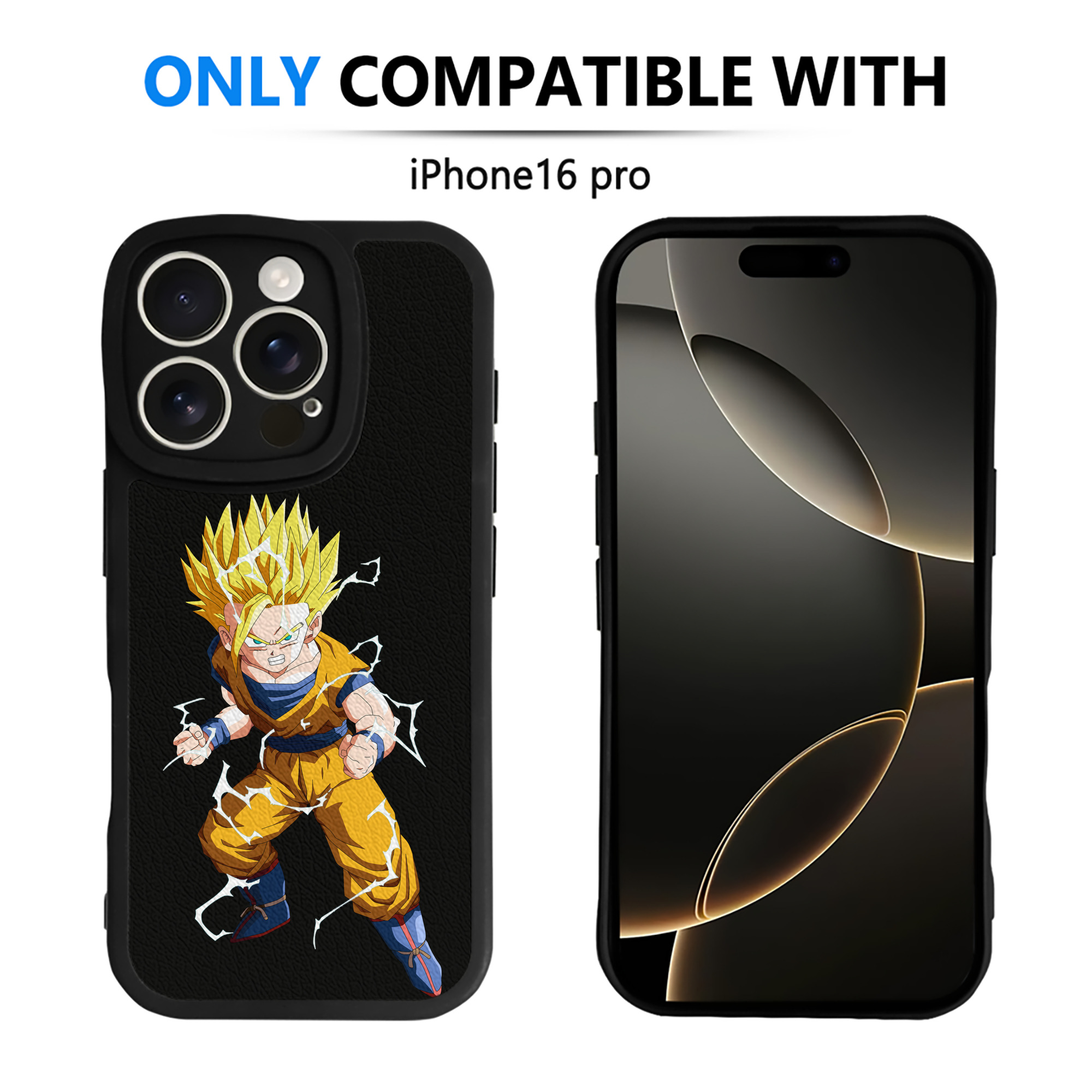 （画像用） ドラゴンボール 孫 悟飯（そんごはん）DRAGON BALL Son Gohan 【iPhone 16シリーズ対応】シリコンスマホケース（レザー調） 材質：シリコン
